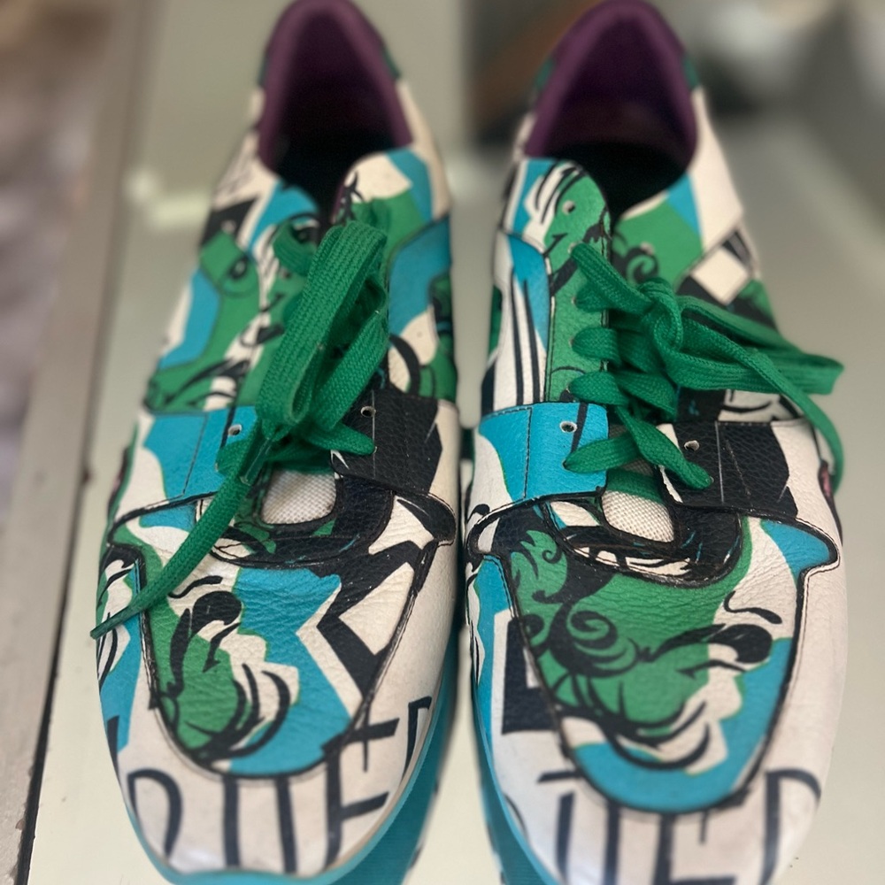 Burberry Multicolor Graphic Sneakers , runway version, only worn a few times